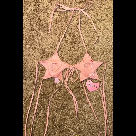 Sugar Thrillz Pink Star Bralette - Picture 10 of 12